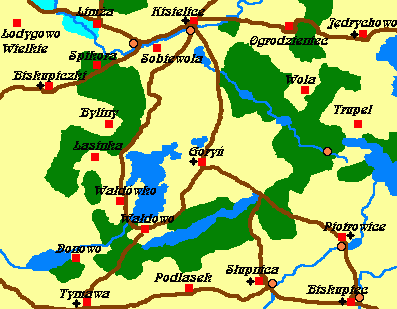 Gory i tereny okoliczne w kocu XVIII w